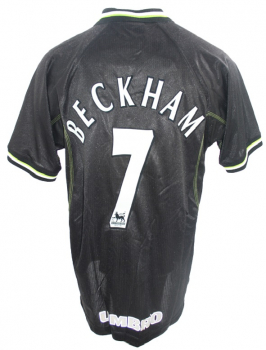 Umbro Manchester United Trikot 7 David Beckham 1998/99 Sharp Schwarz away Herren L oder XL