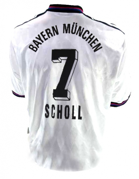 Adidas FC Bayern München Trikot 7 Mehmet Scholl 1996 Uefa Pokal Sieger Opel Weiß Herren XL