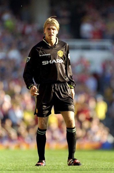 Umbro Manchester United Trikot 7 David Beckham 1998/99 Sharp Schwarz away Herren L oder XL
