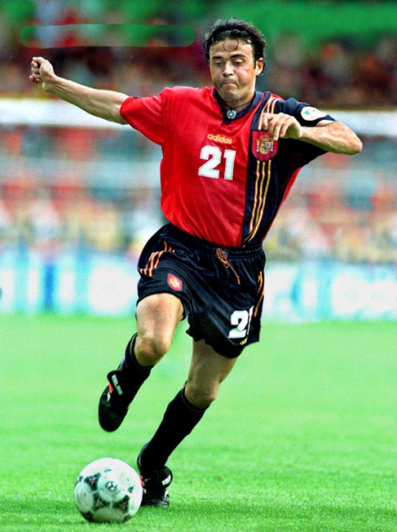 Adidas Spanien Trikot 21 Luis Enrique Euro 1996 EM 96 Matchworn Herren L
