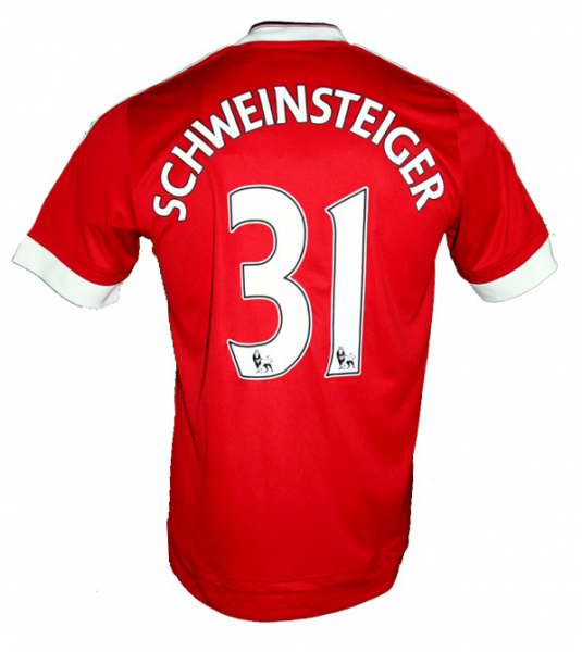 Adidas Manchester United Trikot 31 Bastian Schweinsteiger 2015/16 Chevrolet Heim Herren 2XL/XXL