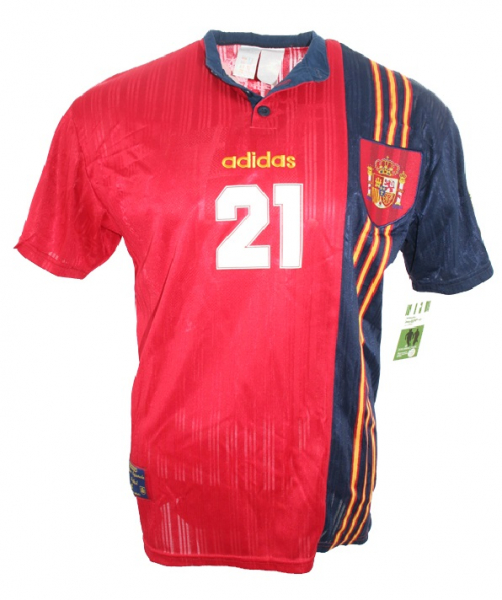 Adidas Spanien Trikot 21 Luis Enrique Euro 1996 EM 96 Matchworn Herren L