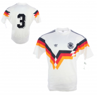Adidas Alemania camiseta 3 Andras Brehme 1990 Copa del Mondo 90 blanco DfB senor S, M o L