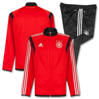 Adidas Deutschland Trainingsanzug Präsentationsanzug WM 2014 DFB rot schwarz auswärts Herren L
