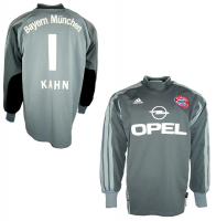 Adidas FC Bayern München Torwart Trikot 1 Oliver Kahn Opel Grau 2001/02 Herren S oder M