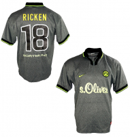 Nike Borussia Dortmund jersey 18 Lars Ricken BVB 1997/98 grey away S.Oliver men's XL