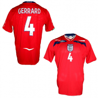 Umbro England Trikot 4 Steven Gerrard Euro 2008 - WM 2010 Auswärts Rot Herren XL