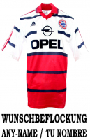 Adidas FC Bayern Múnich camiseta 1998/99 Opel blanco y rojo senor S/M/L o XL