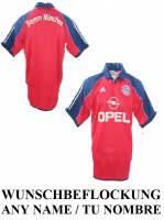 Adidas FC Bayern München Trikot 1999-2001 Heim Opel Rot Herren S, M, L XL oder XXL/2XL Kinder 176/164/152/140 cm