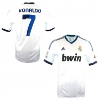 Adidas Real Madrid jersey 7 Cristiano Ronaldo 2012/13 home bwin men's L, XL or XXL/2XL