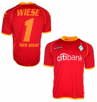 Kappa SV Werder Bremen portero camiseta 1 Tim Wiese 2008/09 Citibank red senor L o XL