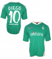 Kappa SV Werder Bremen camiseta 10 Diego 2007/08 Citibank verde senor S o M (segunda calidad)