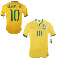Nike Brasilien Trikot 11 Neymar JR WM 2014 Gelb Heim WM Herren 170cm=S-M