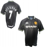 Umbro Manchester United camiseta 7 David Beckham 1998/99 Sharp negro señor L o XL