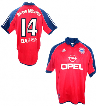 Adidas FC Bayern München jersey 14 Mario Basler 2000/01 CL Opel home red men's XL