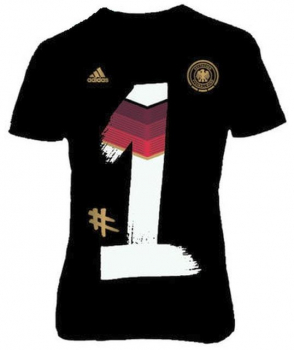 Adidas Deutschland T-Shirt Coming Home WM 2014 DFB Schwarz Die Nummer 1 der Welt sind wir Damen M
