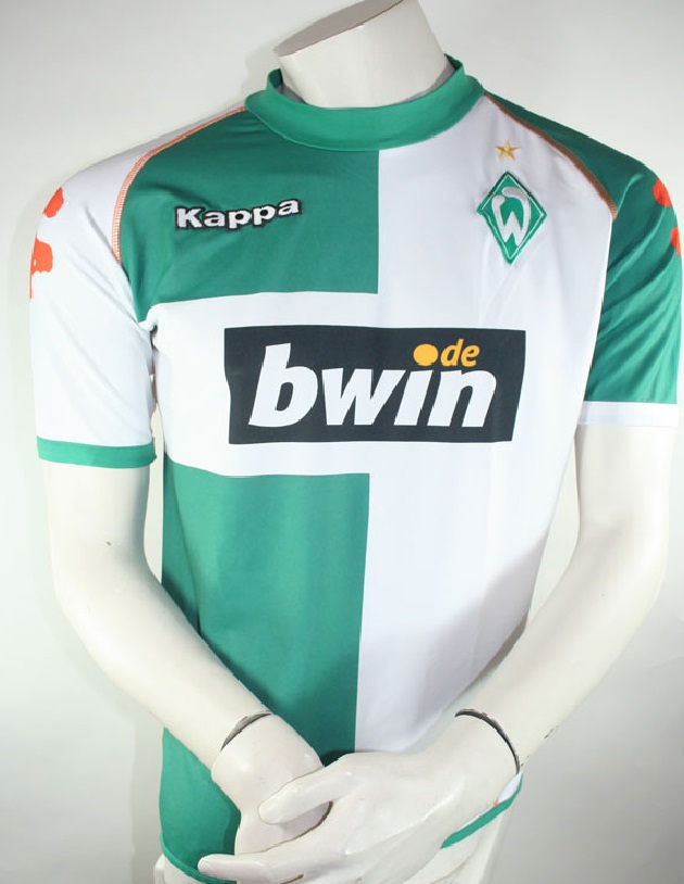 Kappa SV Werder Bremen camiseta 2006/07 Diego Klose Bwin blanco senor  S/M/L/XL/XXL maillot tricot comprar tienda online shop - spieler-trikot.de  retro futbol camiseta maglia maillot tricot online shop