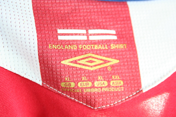 Umbro Inglaterra camiseta 6 John Terry mundial 2006 away roj