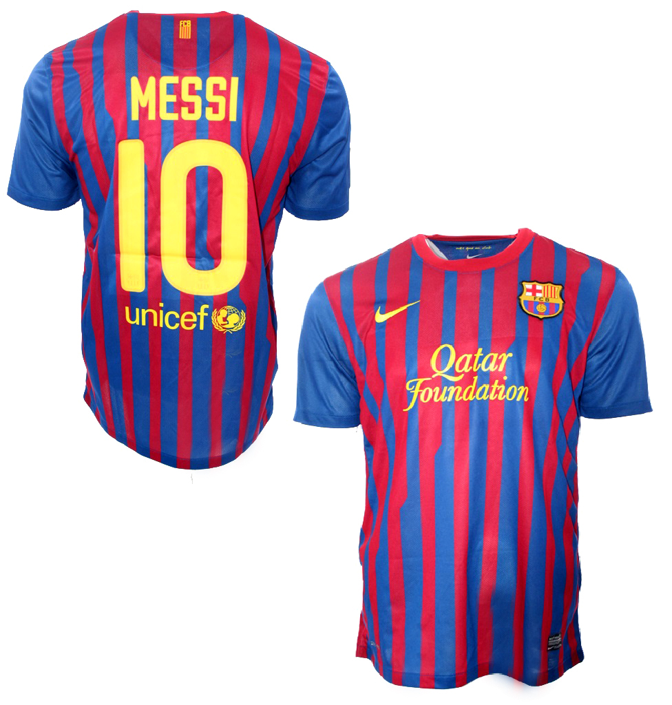 Nike FC Barcelona Trikot 10 Lionel Messi 2011/12 Qatar ...