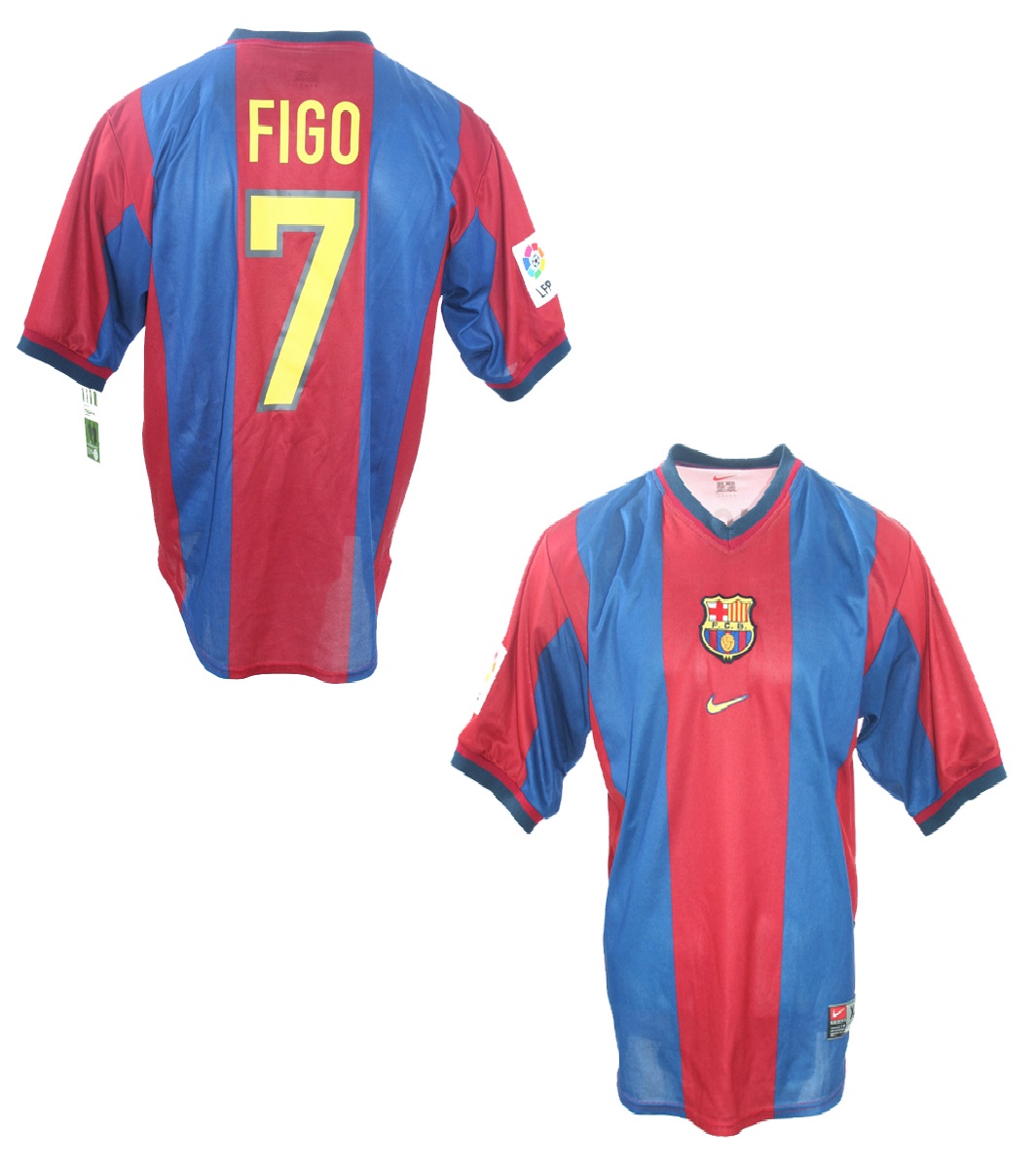Nike FC Barcelona jersey 7 Luis Figo 1998/99 home men's S/M/L/XL/XXL
