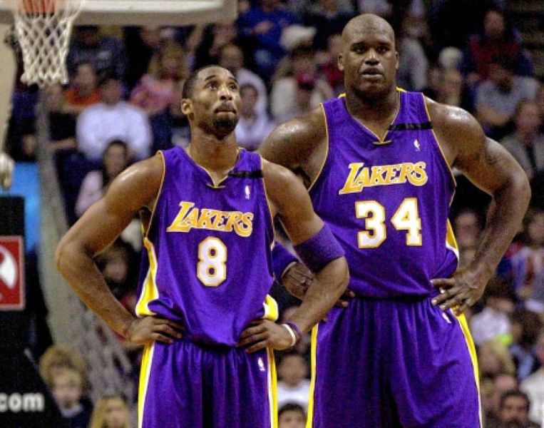 Retro Shaquille O'Neal #34 Los Angeles Lakers Basketball Trikot Genäht Blau 