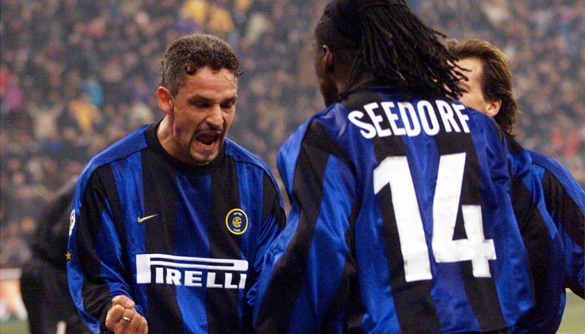 Nike Inter Milan jersey 10 Roberto Baggio 1999/2000 Pirelli CL men's S ...