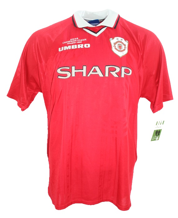 Manchester United Retro Remake Champions League winners shirt 1999 Beckham XL* 