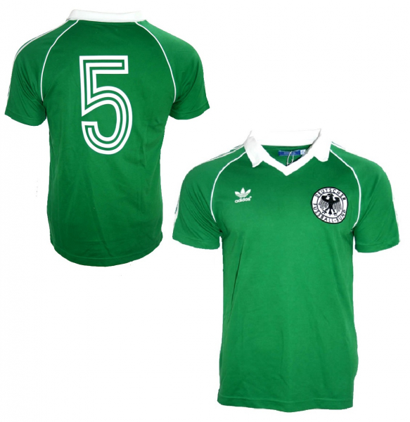 GERMANY RETRO FRANZ BECKENBAUER NUMBER 5 TEE-SHIRT SIZE MEN'S SMALL BRAND NEW 