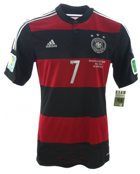 Adidas Deutschland Trikot-Shorts 7 Bastian Schweinsteiger WM 2014 DFB Auswärts Hose Herren M