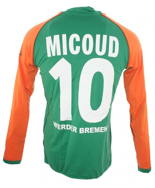 Kappa SV Werder Bremen jersey 2003/04 10 Johan Micoud young spirit match  worn men's S/M//XL/XXL shirt buy & order cheap online shop - spieler-trikot.de  retro, vintage & old football shirts & jersey