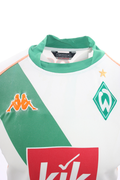 Kappa SV Werder Bremen Trikot 2004/05 Kik 10 Johan Micoud weiß heim Herren  S/M/L/XL/XXL günstig online kaufen & bestellen Shop - spieler-trikot.de  Marktplatz Retro & Vintage Fußball Trikots von Superstars